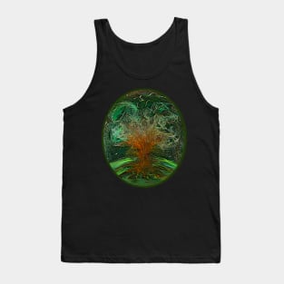 The Tree Of Life Pastel Drawing In Ellipse Tank Top